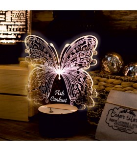  Kelebek Model 3d Led Gece Lambası