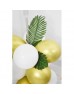 Balon Standı 11 Li Balon Demeti Gold Beyaz Yaprak