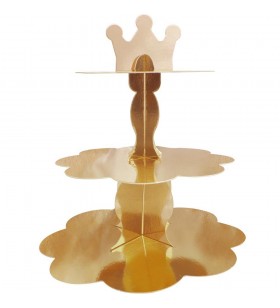 Metalik Altın Cupcake Standı