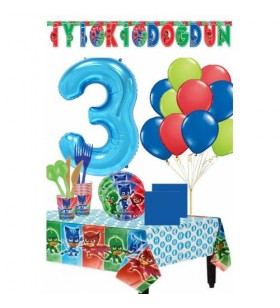 Pija Maskeliler 3 Yaş Doğum Günü Parti Seti