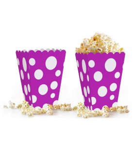 Puantiyeli Mısır Kutusu Mor 10lu