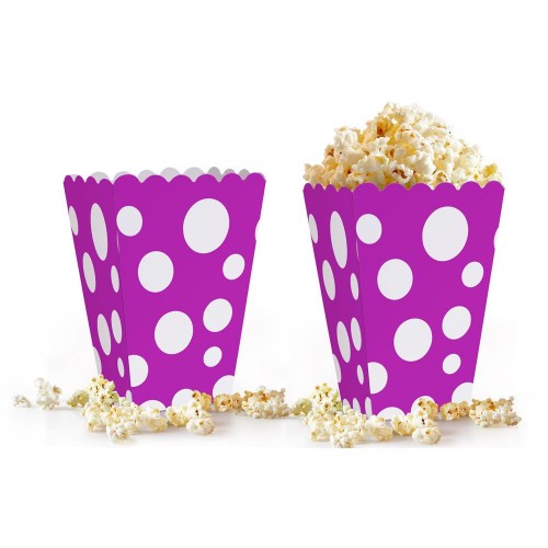 Puantiyeli Mısır Kutusu Mor 10lu