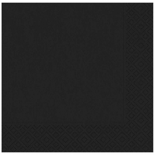 Siyah Kağıt Peçete 33x33 cm 20'li